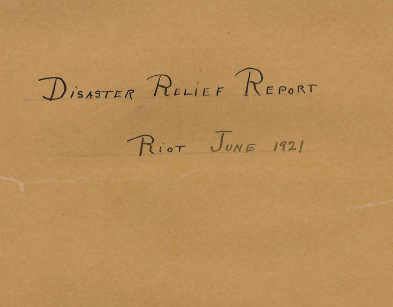Disaster Relief Report, June 1921