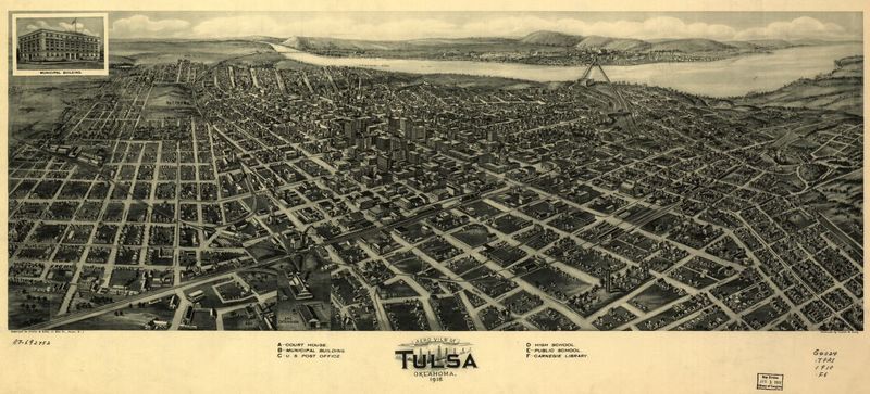 Aero View of Tulsa, Oklahoma, 1918