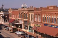Argo, Jim, photographer. "Guthrie Historic District Restoration." Photograph. 1990. From The Gateway to Oklahoma History. https://gateway.okhistory.org/ark:/67531/metadc1658391/m1/1/?q=historic%20oklahoma (accessed October 24, 2023).