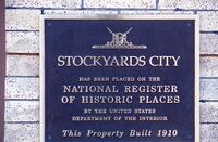 Argo, Jim, photographer. "Oklahoma National Stockyards." Photograph. 2006. From The Gateway to Oklahoma History. https://gateway.okhistory.org/ark:/67531/metadc1640253/m1/1/?q=national%20stockyards (accessed October 24, 2023).