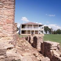 Argo, Jim, photographer. "Fort Washita." Photograph. 1999. From The Gateway to Oklahoma History. https://gateway.okhistory.org/ark:/67531/metadc1682025/m1/1/?q=fort%20washita (accessed February 8, 2024).