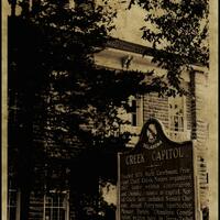 "[Photograph 2012.201B0274.0266.]" Photograph. n.d. From The Gateway to Oklahoma History. https://gateway.okhistory.org/ark:/67531/metadc437969/m1/1/?q=historic%20marker (accessed October 24, 2023).