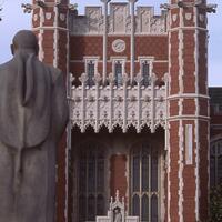 Argo, Jim, photographer. "University of Oklahoma." Photograph. 2006. From The Gateway to Oklahoma History. https://gateway.okhistory.org/ark:/67531/metadc1660744/m1/1/?q=university%20of%20oklahoma (accessed September 7, 2023).