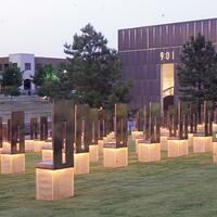 Argo, Jim, photographer. "Oklahoma City National Memorial and Museum Side: 1 of 1." Photograph. 2005. From The Gateway to Oklahoma History. https://gateway.okhistory.org/ark:/67531/metadc1656427/m1/1/?q=oklahoma%20city%20national%20memorial (accessed September 28, 2023).