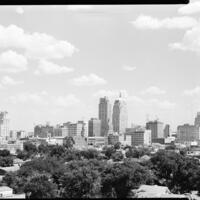 Meyers Photo Shop. "Skyline of Oklahoma City, Oklahoma in 1957." Photograph. 1957. From The Gateway to Oklahoma History.https://gateway.okhistory.org/ark:/67531/metadc1115880/?q=oklahoma%20architecture (access September 12, 2023).